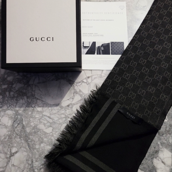 Gucci Accessories - SOLD - Gucci GG Jacquard Wool Scarf Box Set